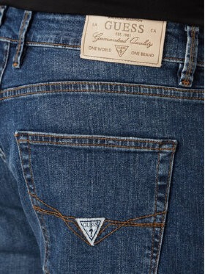 Guess Jeansy Angels M6YAN2 D1476 Granatowy Slim Fit