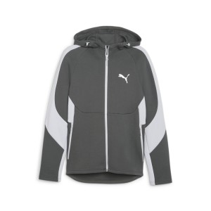 Męska rozpinana bluza EVOSTRIPE z kapturem PUMA Mineral Gray