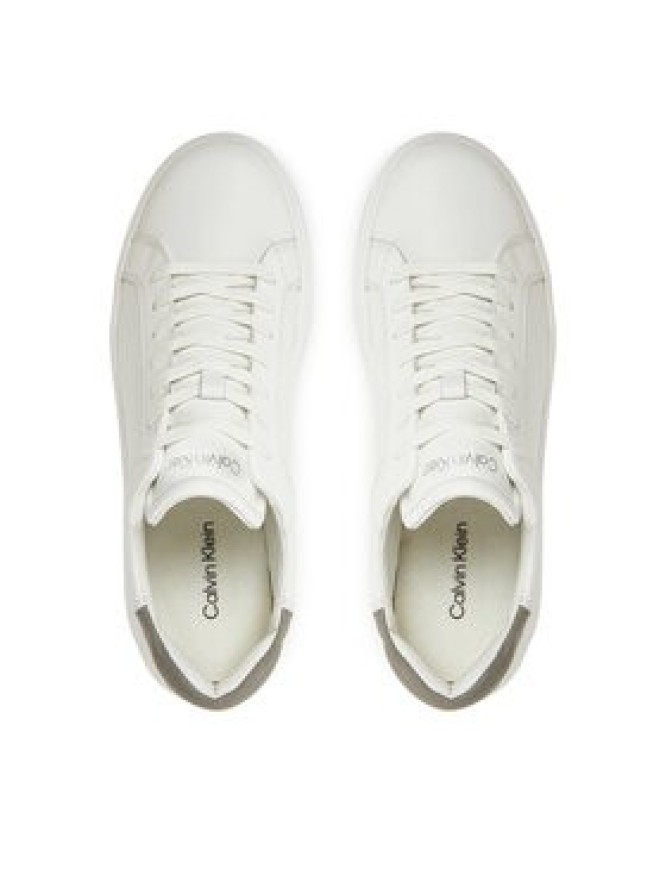 Calvin Klein Sneakersy Low Top Lace Up Lth HM0HM01016 Biały