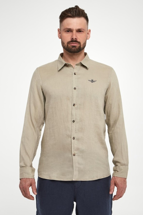 Koszula męska lniana AERONAUTICA MILIATRE