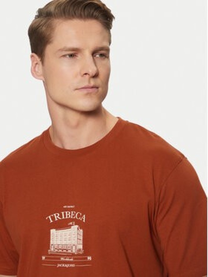 Jack & Jones T-Shirt Boston 12273400 Brązowy Relaxed Fit
