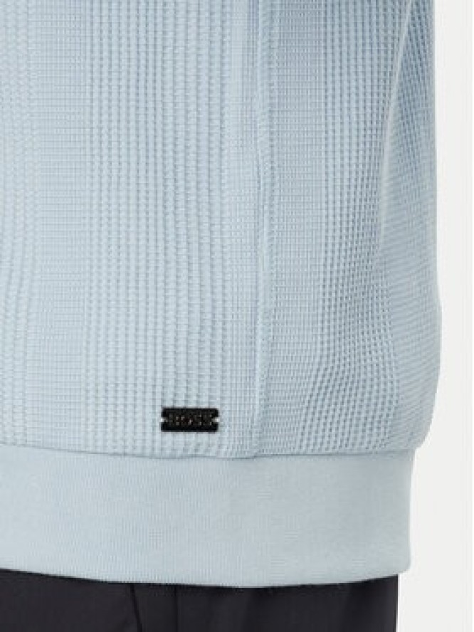 BOSS Bluza Structure 50559332 Niebieski jasny Regular Fit