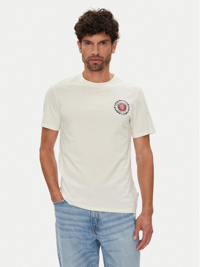 Guess Jeans T-Shirt M5YI04 K8HM0 Écru Regular Fit