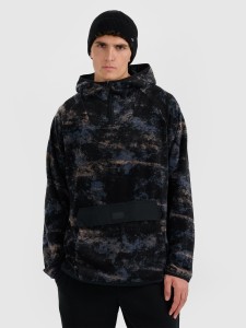 4F Polar z kapturem regular męski - multikolor L