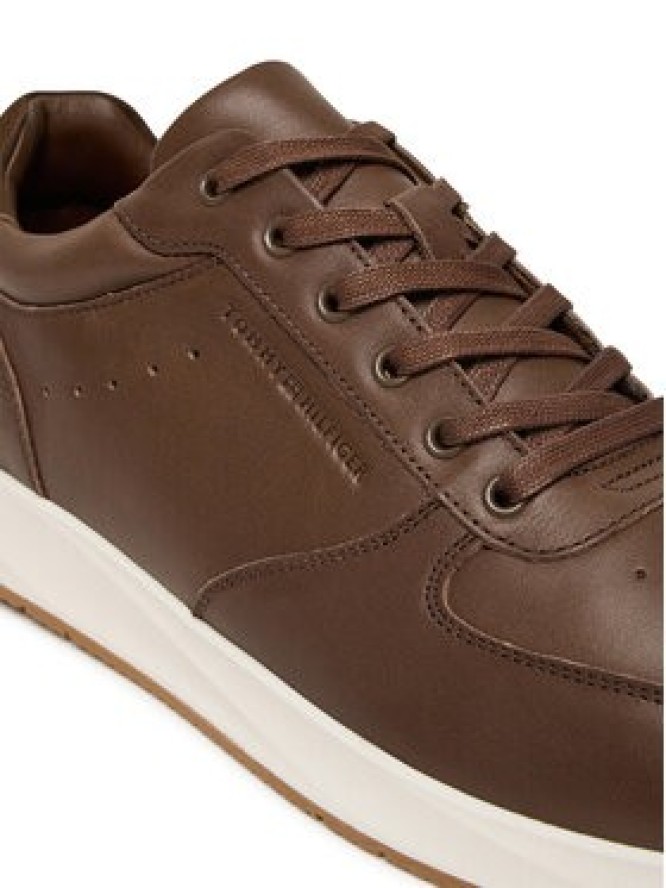 Tommy Hilfiger Sneakersy Premium Leather Hybrid FM0FM05700 Brązowy