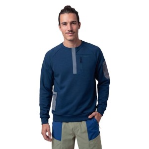 Męska techniczna bluza trekkingowa Siroko Tatras Blue