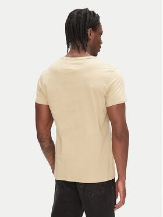 Tommy Jeans T-Shirt DM0DM04411 Beżowy Slim Fit