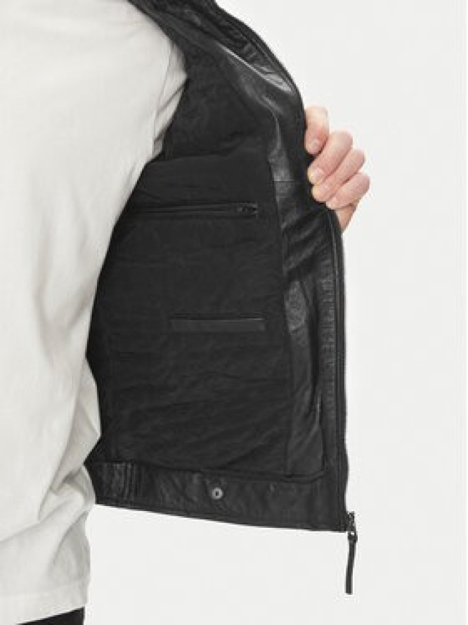 Serge Pariente Kurtka skórzana Erico Czarny Regular Fit