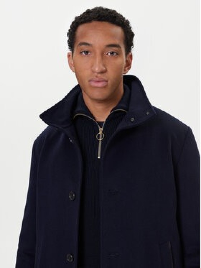 Paul&Shark Płaszcz wełniany 15312418 Granatowy Regular Fit