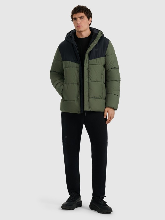 4F Kurtka puchowa z wypełnieniem syntetycznym męska - zielone 3XL