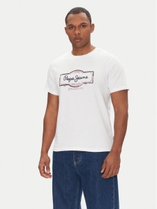 Pepe Jeans T-Shirt Daxton PM509786 Biały Regular Fit