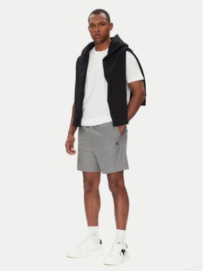 Calvin Klein Jeans Szorty sportowe Premium Terry LV04RC280G Szary Regular Fit