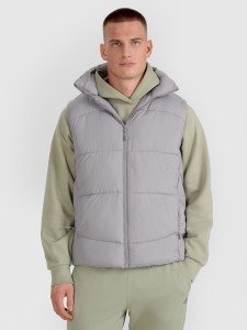 4F Bezrękawnik puchowy z wypełnieniem syntetycznym męski - szary XXL