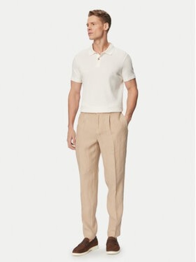 Tommy Hilfiger Spodnie materiałowe Smart Casual MW0MW42708 Beżowy ciemny Regular Fit