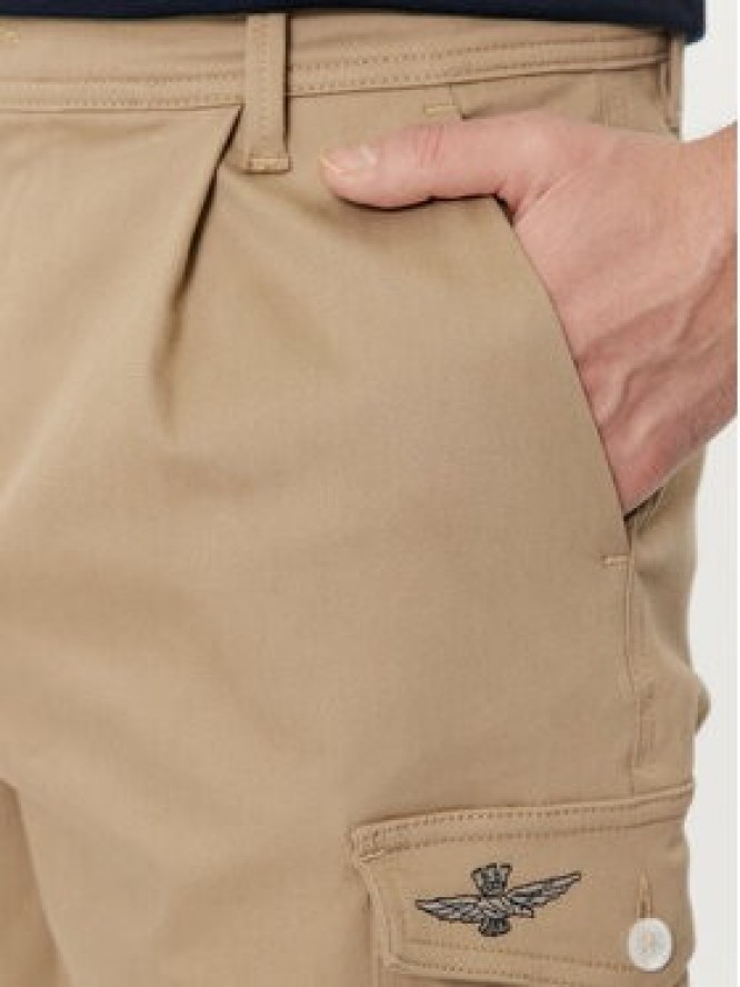 Aeronautica Militare Spodnie materiałowe 241PA1579CT3247 Beżowy Slim Fit