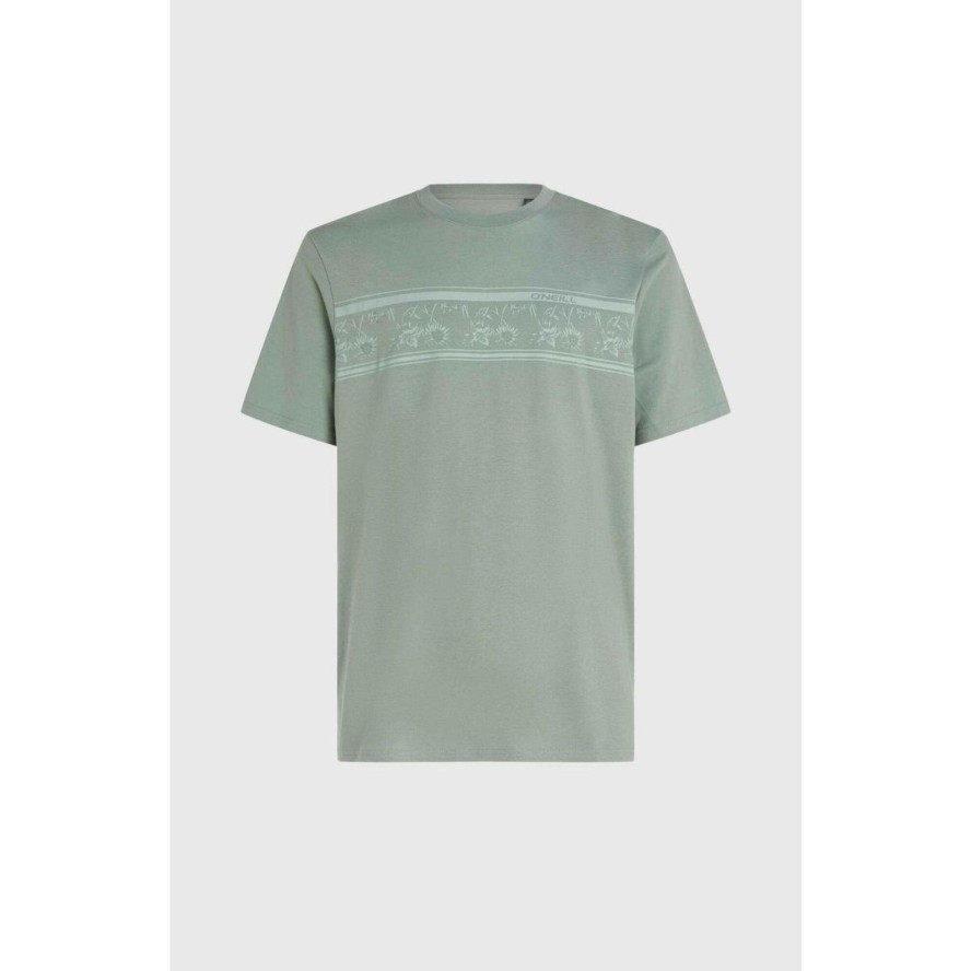 Koszulka O'Neill z zielonym nadrukiem kwiatowym