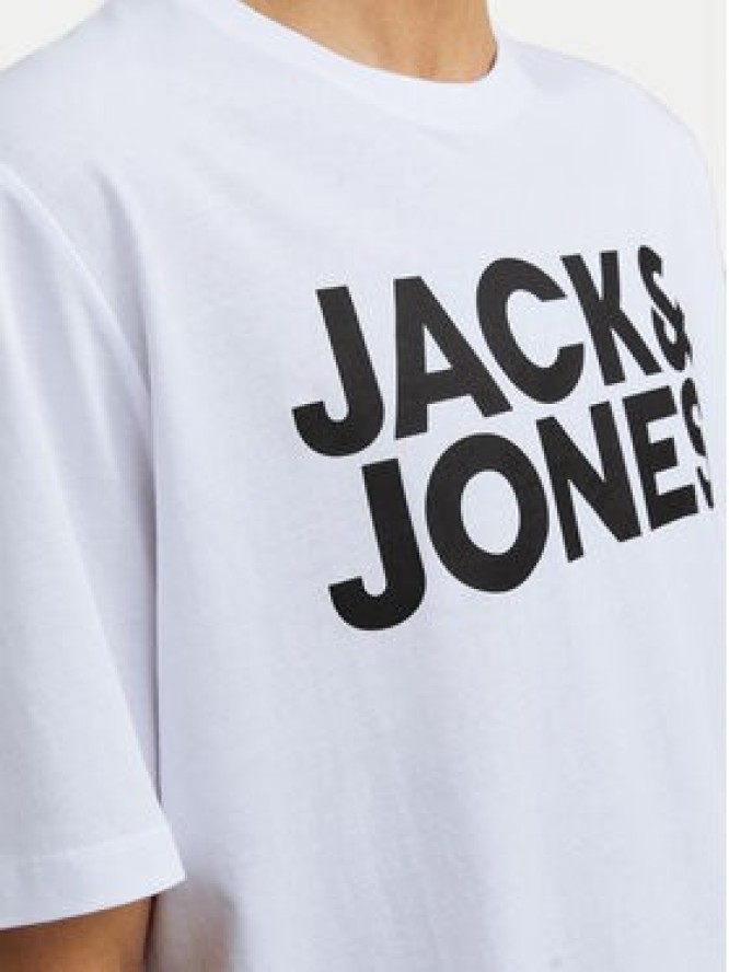 Jack & Jones T-Shirt Corp Logo 12151955 Biały Standard Fit