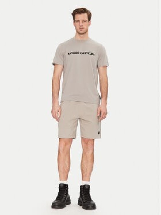 Moose Knuckles T-Shirt Conway M15MT760 Szary Regular Fit