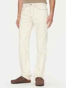 AMI Paris Jeansy HTR001.DE0039 Écru Classic Fit