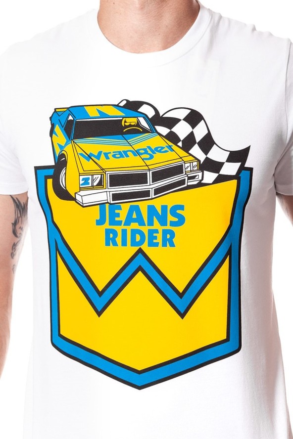 WRANGLER T SHIRT B&Y CREW TEE WHITE W7C41FK12 112131688