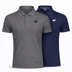 KOSZULKA MĘSKA POLO 4F KOMPLET SPORTOWY ZESTAW 2PAK M0770 SS26