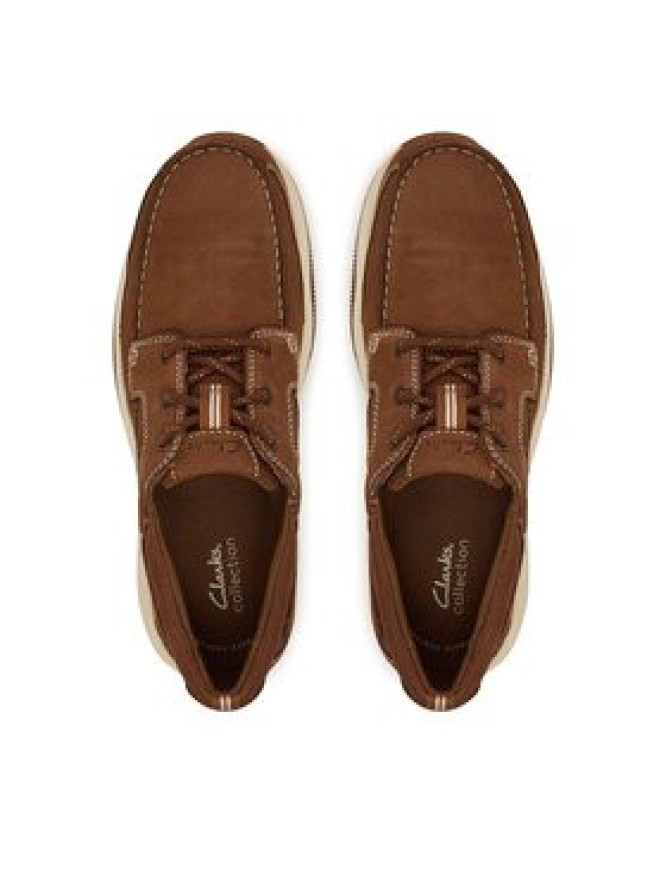 Clarks Półbuty Sailview Lace 26176971 Brązowy