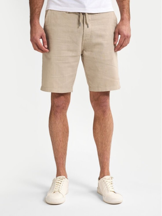 Petrol Industries Szorty materiałowe M-1050-SHO538 Beżowy Slim Fit