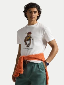 Polo Ralph Lauren T-Shirt 710B16611001 Biały Slim Fit