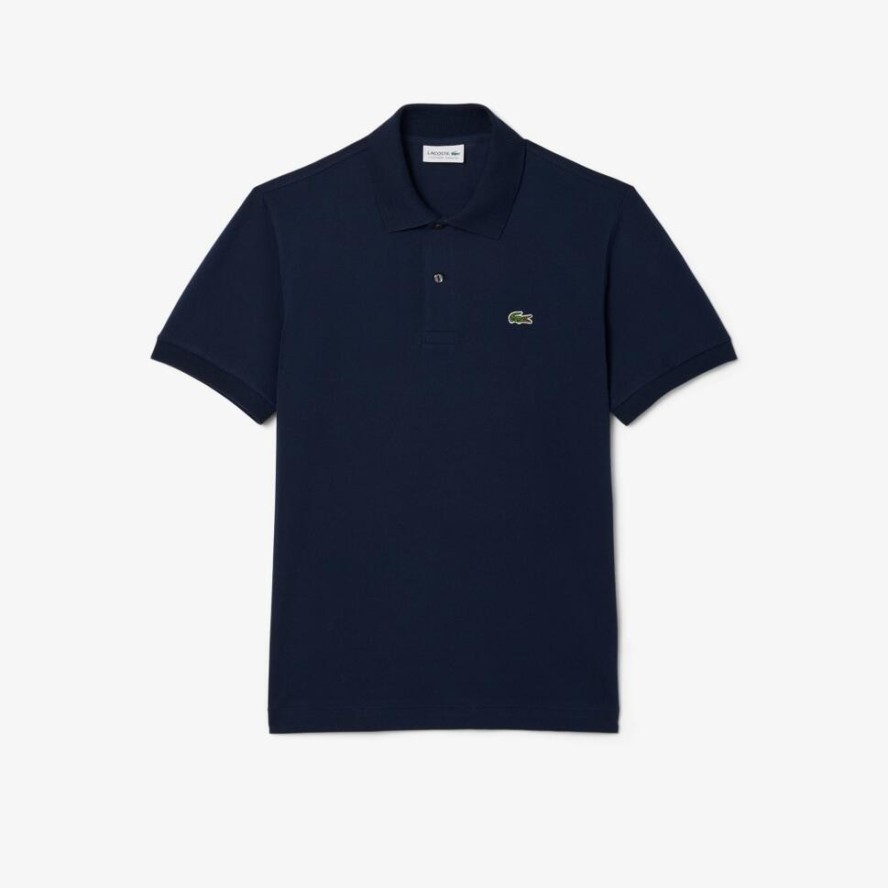Lacoste Model Short Sleeved Ribbed Collar Kolor Niebieski