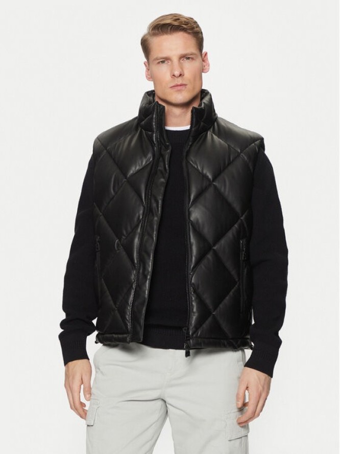 HUGO Bezrękawnik Borintino2441 50527323 Czarny Slim Fit