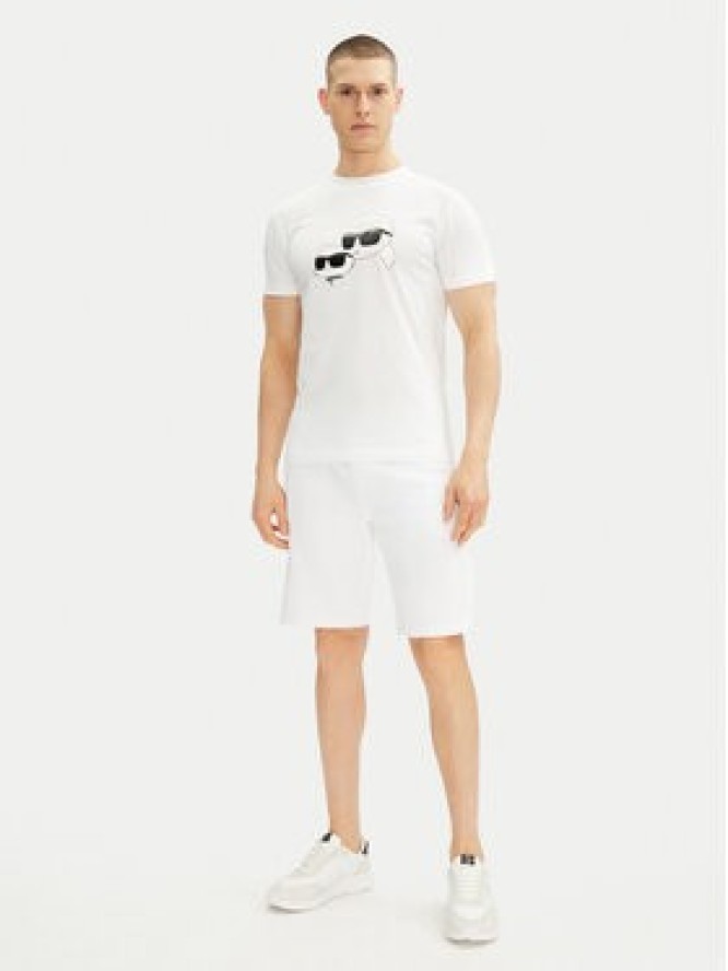 KARL LAGERFELD Szorty sportowe 705014 552900 Biały Regular Fit