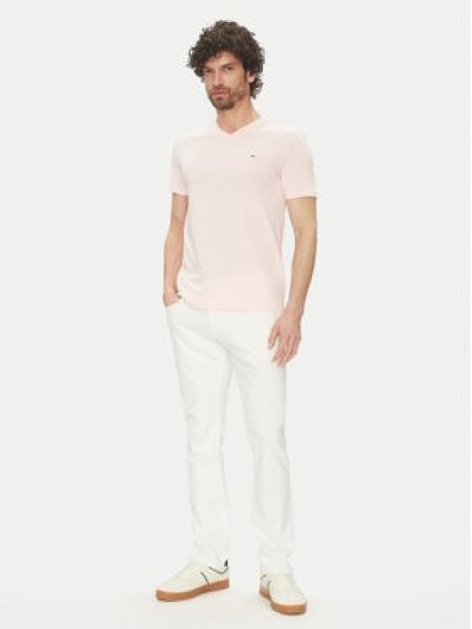 Tommy Jeans T-Shirt Jaspe DM0DM20364 Różowy Slim Fit