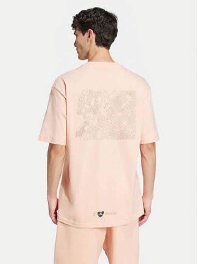 adidas T-Shirt Zwide Graphic JD5828 Koralowy Loose Fit