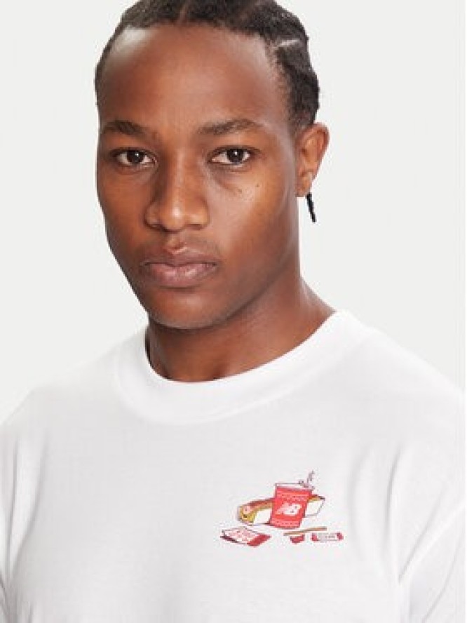 New Balance T-Shirt MT53931 Biały Regular Fit