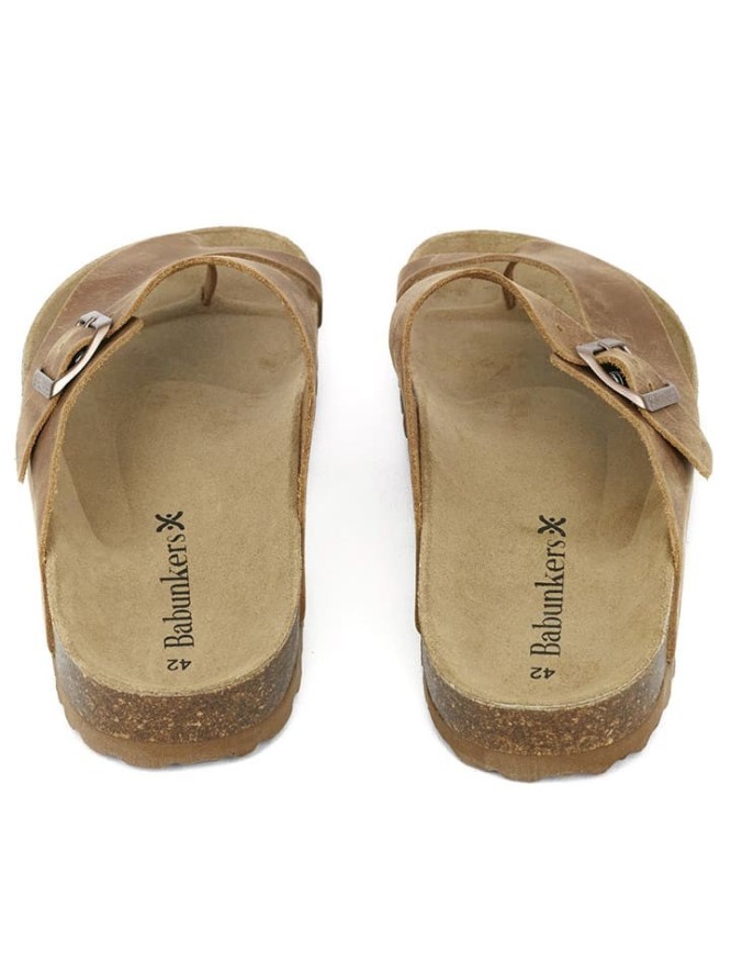 BABUNKERS Family Skórzane japonki w kolorze brązowym rozmiar: 42