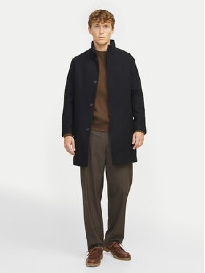 Jack & Jones Płaszcz wełniany Wilson 12259449 Czarny Regular Fit