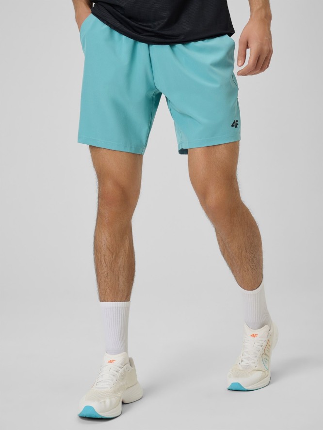 4F Spodenki treningowe szybkoschnące męskie - niebieskie S