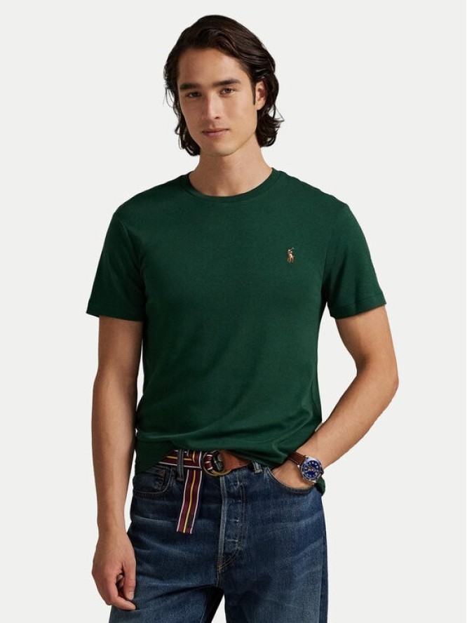 Polo Ralph Lauren T-Shirt 710740727099 Zielony Custom Slim Fit