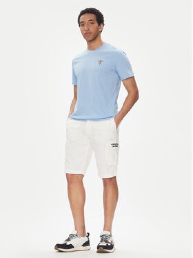 Aeronautica Militare Szorty materiałowe 251BE066CT1122 Biały Regular Fit