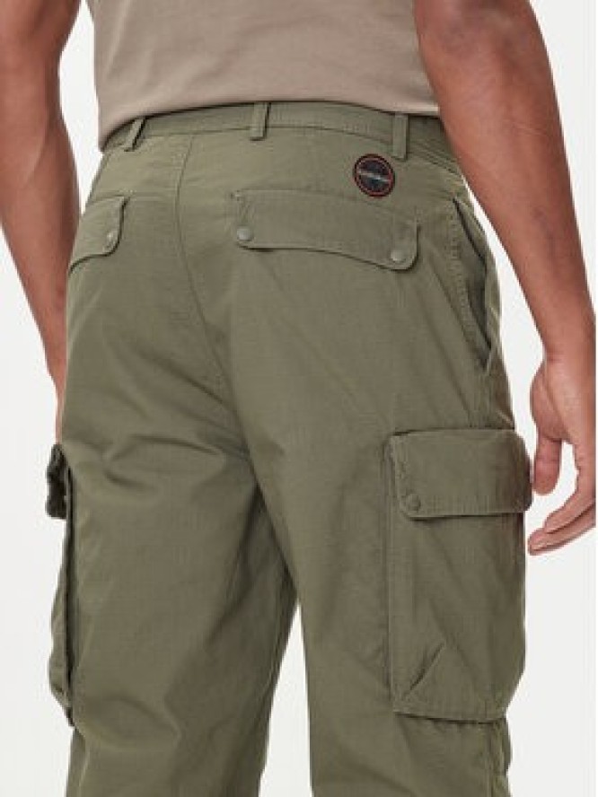 Napapijri Spodnie materiałowe M-Tures NP0A88SW Zielony Regular Fit