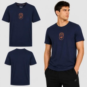 T-SHIRT MĘSKI 4F KOSZULKA SPORTOWA Z NADRUKIEM 1 BAWEŁNA M3328 SS26