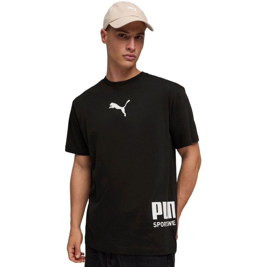 męskie T shirt Puma Sport Relaxed Graphic Tee