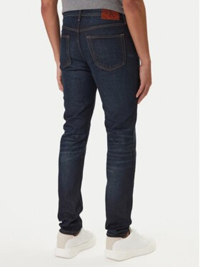 Calvin Klein Jeans Jeansy LV04RD700G Granatowy Tapered Fit