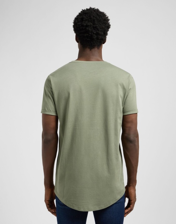 MESKA KOSZULKA LEE SHAPED TEE OLIVE STONE 112370725