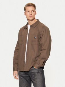 Converse Koszula 10026973-A02 Brązowy Relaxed Fit