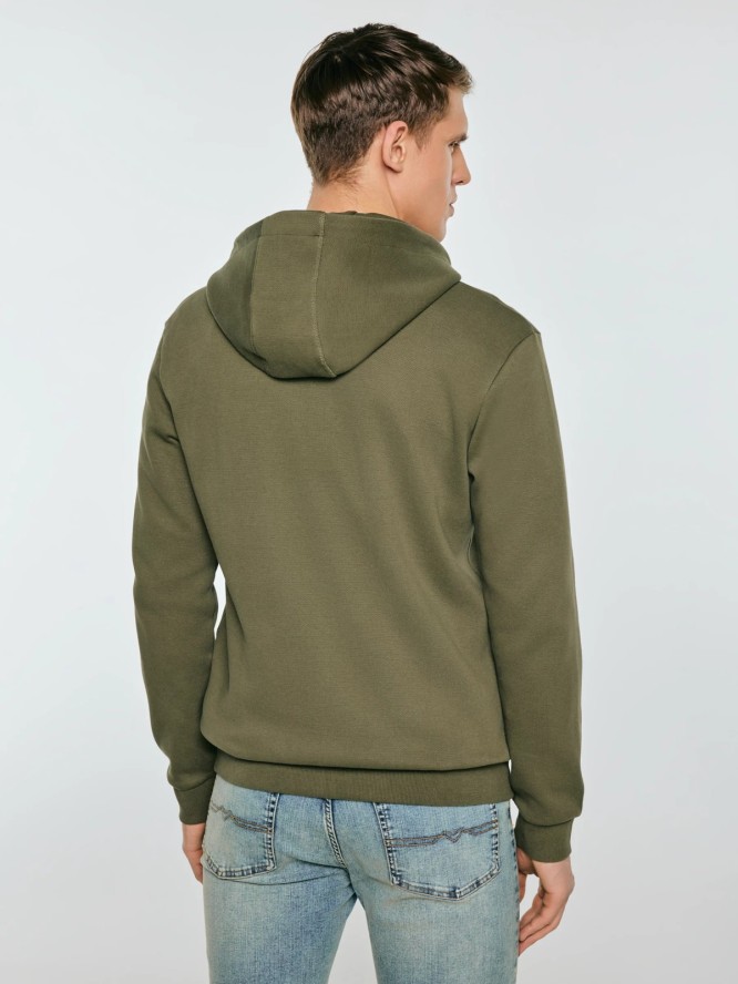 Bluza męska rozpinana z kapturem khaki Wladorh 303