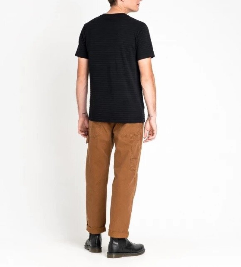 LEE STRIPE T MĘSKI T-SHIRT LOGO BLACK L61BWP01 112113743