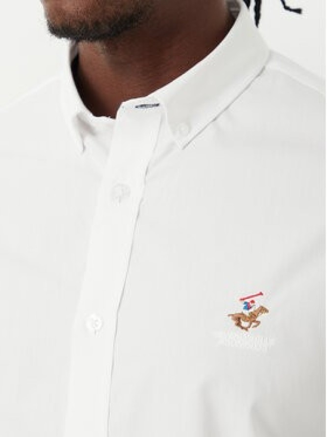Beverly Hills Polo Club Koszula P-SS26M-BRASS Biały Regular Fit