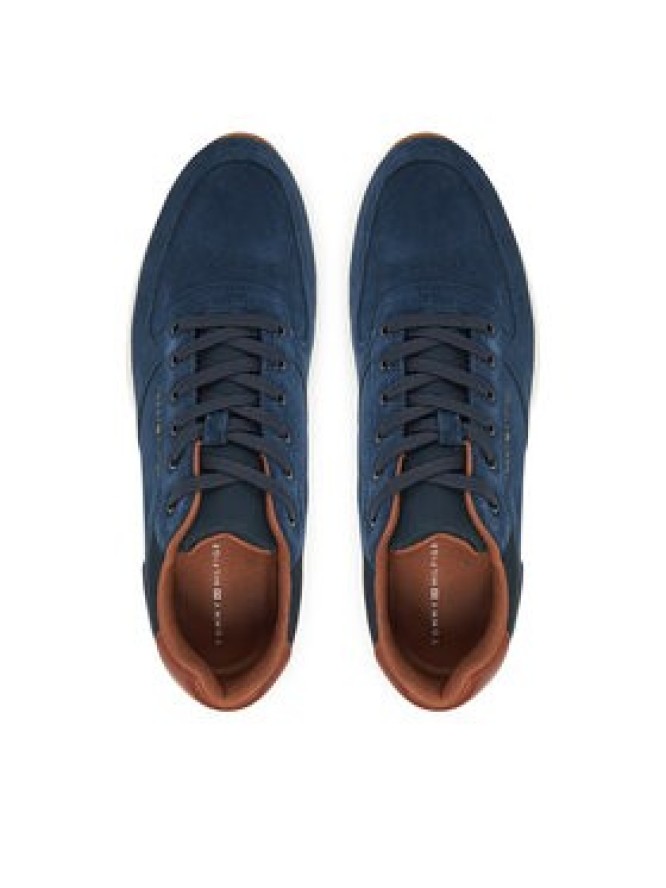 Tommy Hilfiger Sneakersy Premium Suede Hybrid FM0FM05690 Granatowy