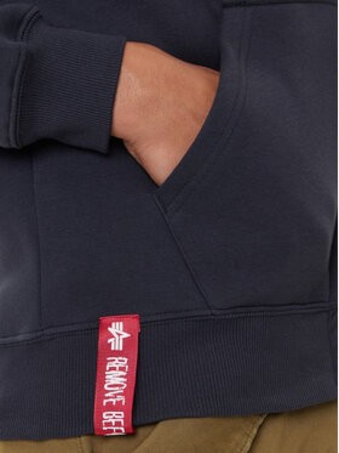 Alpha Industries Bluza Basic Zip 118342 Granatowy Regular Fit